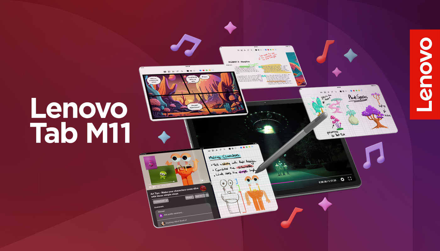 Planšetinis kompiuteris Lenovo Tab M11 4GB RAM/ 128GB/ Pilkos spalvos (Luna Grey) + Lenovo® Tab Pen aprašymas - Prekės nuotrauka