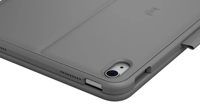 Logitech Slim Folio klaviatūros dėklas iPad, Pilkos spalvos aprašymas - Prekės nuotrauka