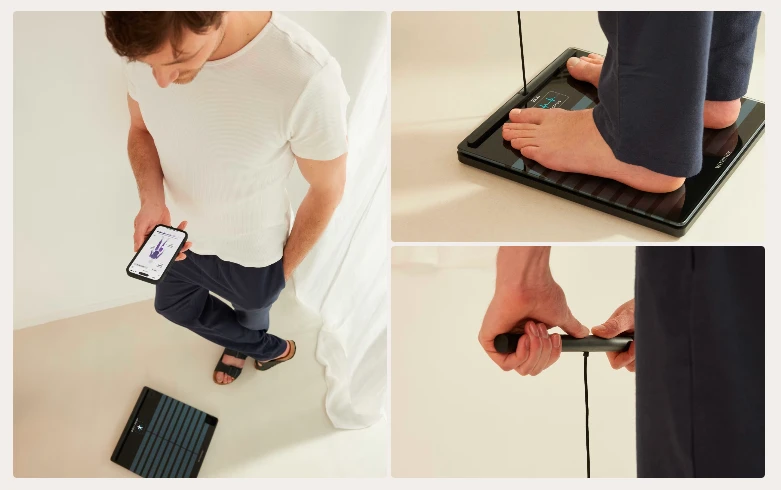 Išmaniosios vonios svarstyklės Withings Body Scan, Juodos aprašymas - Prekės nuotrauka