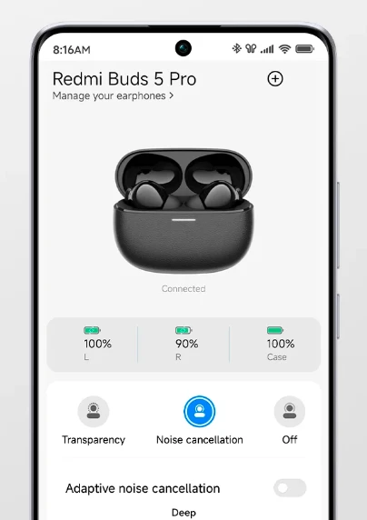 Xiaomi Redmi Buds 5 Pro, Juodos aprašymas - Prekės nuotrauka