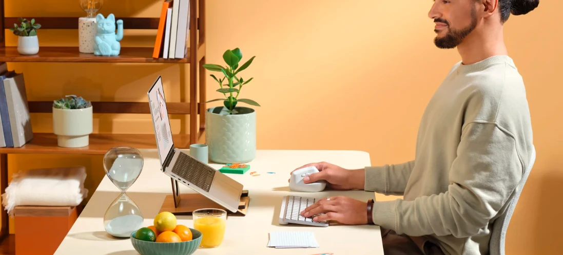 Kompiuterinė pelė Logitech Lift for Mac, Baltos spalvos aprašymas - Prekės nuotrauka