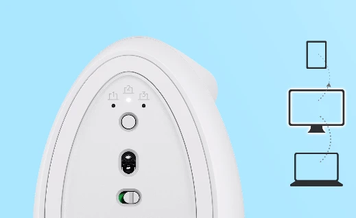 Kompiuterinė pelė Logitech Lift for Mac, Baltos spalvos aprašymas - Prekės nuotrauka