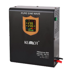 KEMOT PROsinus-800 Sieninis nepertraukiamo maitinimo šaltinis, su įkrovimo funkcija 12V 230V 800VA/500W aprašymas - Prekės nuotrauka