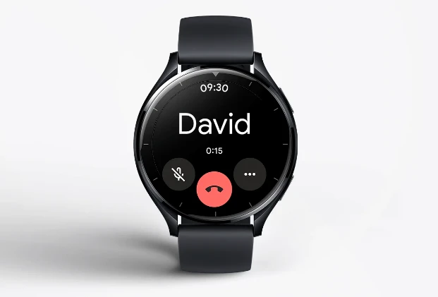 Išmanusis laikrodis Xiaomi Watch 2, Titano spalvos korpusas, su baltos spalvos odiniu dirželiu aprašymas - Prekės nuotrauka