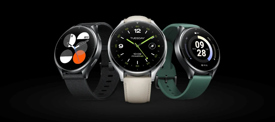 Išmanusis laikrodis Xiaomi Watch 2, Titano spalvos korpusas, su baltos spalvos odiniu dirželiu aprašymas - Prekės nuotrauka