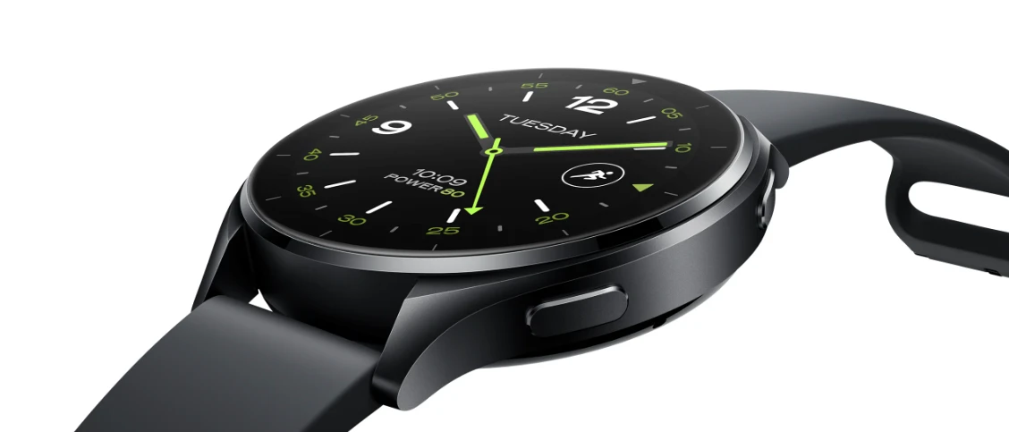 Išmanusis laikrodis Xiaomi Watch 2, Titano spalvos korpusas, su baltos spalvos odiniu dirželiu aprašymas - Prekės nuotrauka