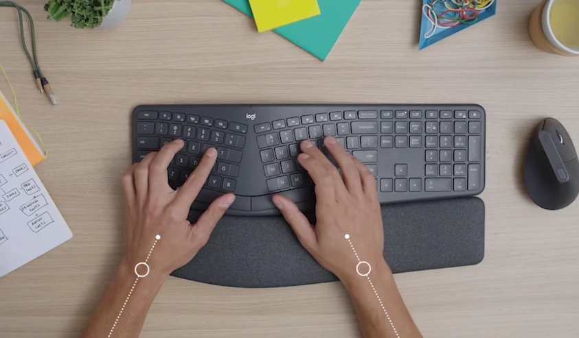 Logitech ERGO K860 belaidė klaviatūra, grafito spalvos, JK anglų kalba (Qwerty) aprašymas - Prekės nuotrauka
