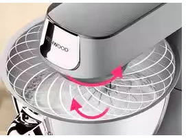 Virtuvinis kombainas Kenwood Titanium Chef Baker Sidabrinis KVC85.124SI, 1200 W aprašymas - Prekės nuotrauka