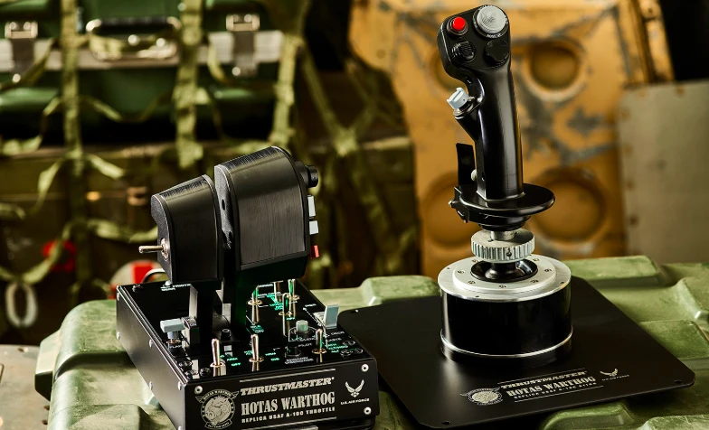 Thrustmaster HOTAS WARTHOG Vairalazdė ir akceleratoriaus valdiklis, Juodas aprašymas - Prekės nuotrauka