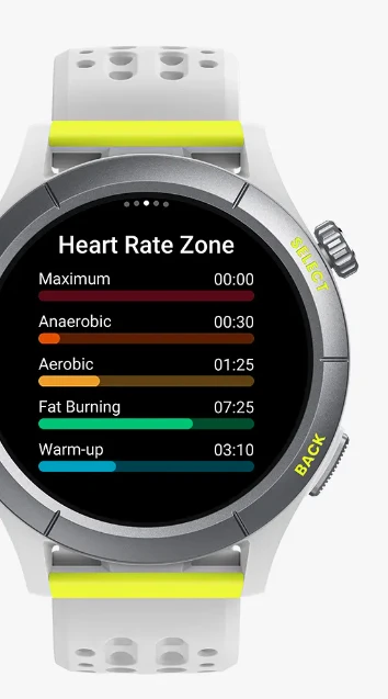 Išmanusis laikrodis Amazfit Cheetah Round, Titano spalvos korpusas su pilkos spalvos dirželiu aprašymas - Prekės nuotrauka