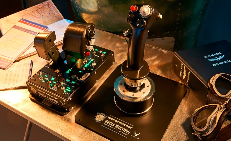 Thrustmaster HOTAS WARTHOG Vairalazdė ir akceleratoriaus valdiklis, Juodas aprašymas - Prekės nuotrauka