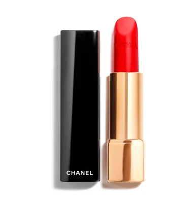 Chanel Rouge Allure Velvet švytintys matiniai lūpų dažai, 3,5 g, spalva: 57 - ROUGE FEU aprašymas - Prekės nuotrauka