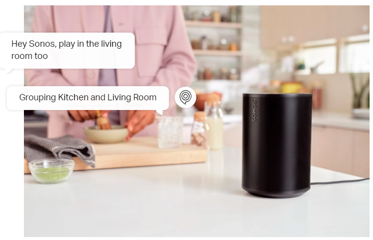 Nešiojama Bluetooth garso kolonėlė Sonos Era 100, Juodos spalvos aprašymas - Prekės nuotrauka