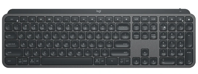 Belaidė šviečianti klaviatūra Logitech MX Keys S PLUS, Grafito spalvos su atrama delnams aprašymas - Prekės nuotrauka