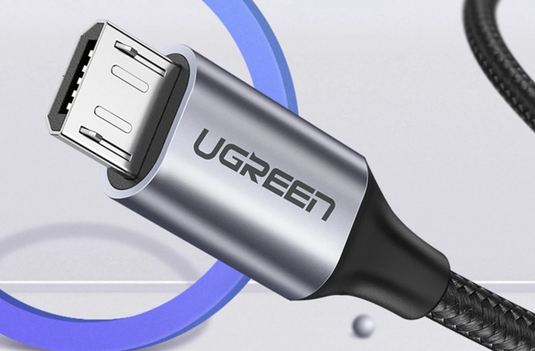 Laidas USB - Micro USB UGREEN US290 QC 3.0 2.4A 1m (juodas) aprašymas - Prekės nuotrauka