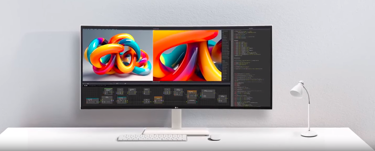 LCD 38WR85QC-W  38 col. UltraWide™ QHD+ (3840x1600) Curved monitorius aprašymas - Prekės nuotrauka