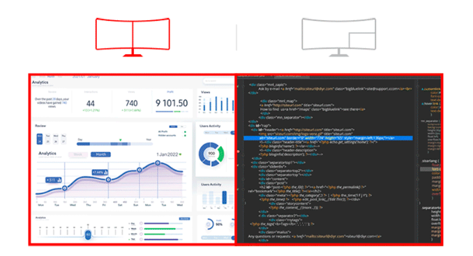 LCD 38WR85QC-W  38 col. UltraWide™ QHD+ (3840x1600) Curved monitorius aprašymas - Prekės nuotrauka