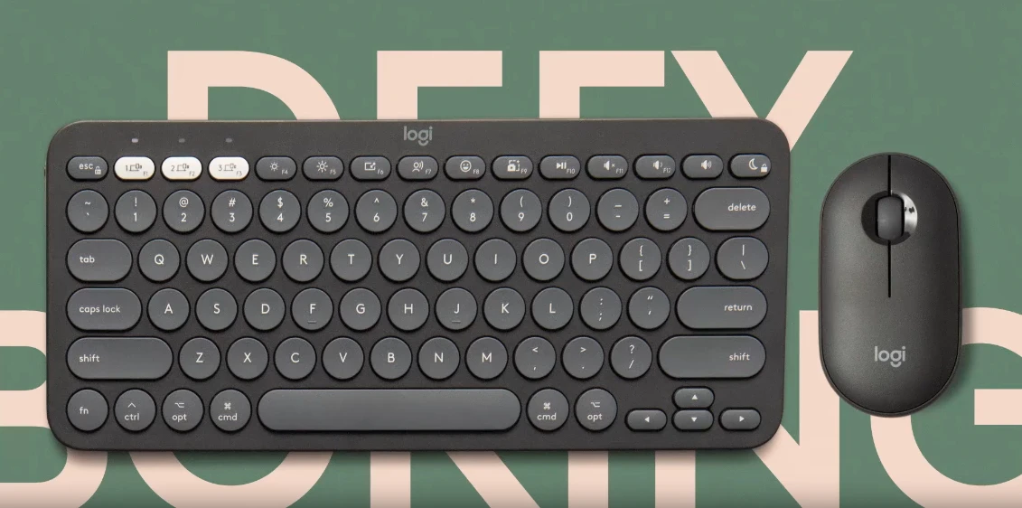 Klaviatūra ir pelė Logitech Pebble 2 Combo for Mac, grafito spalvos, Nordic išdėstymas aprašymas - Prekės nuotrauka
