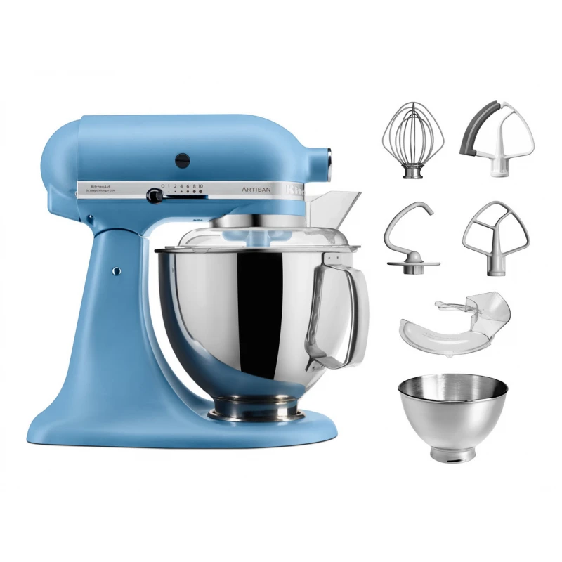 Virtuvinis kombainas Kitchenaid 5KSM175PSEVB 4,8 l stovas maišytuvas, nerūdijančio plieno mėlynas aprašymas - Prekės nuotrauka
