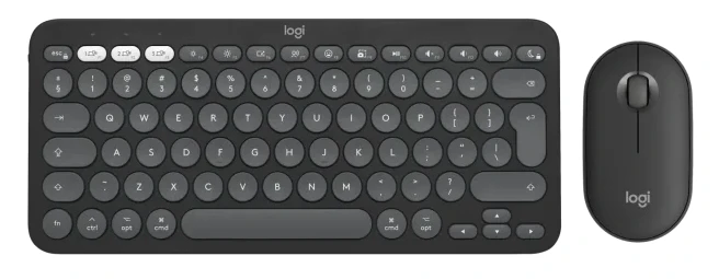 Klaviatūra ir pelė Logitech Pebble 2 Combo for Mac, grafito spalvos, US išdėstymas aprašymas - Prekės nuotrauka