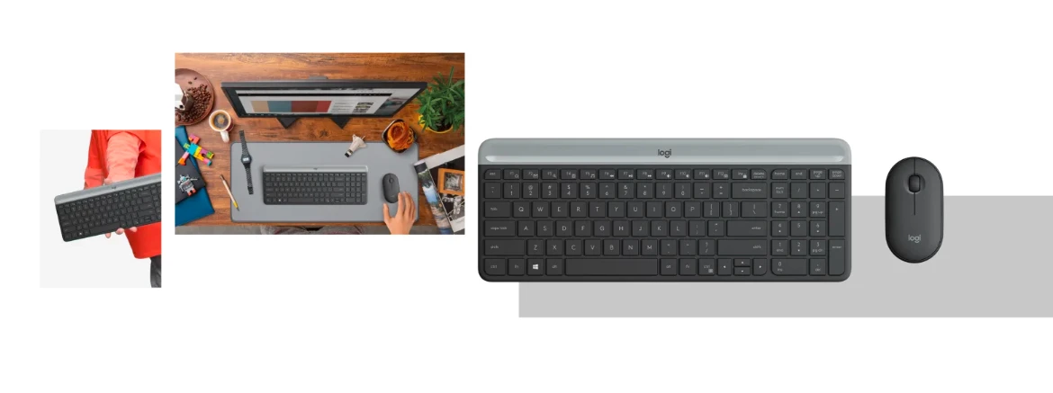 Logitech MK470 Slim Wireless Combo, belaidė klaviatūra ir pelė, Prancūzų išdėstymas (Azerty), Grafito spalvos aprašymas - Prekės nuotrauka