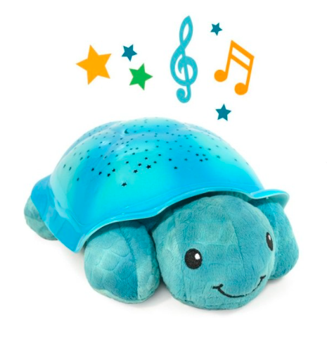 Cloud B Twinkling Twilight Turtle grojantis ir šviečiantis migdukas, mėlynos spalvos aprašymas - Prekės nuotrauka