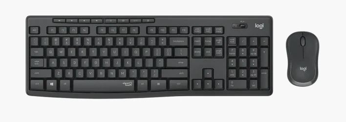 Belaidė klaviatūra su pele Logitech MK295, Šveicarų išdėstymas, juodos spalvos aprašymas - Prekės nuotrauka