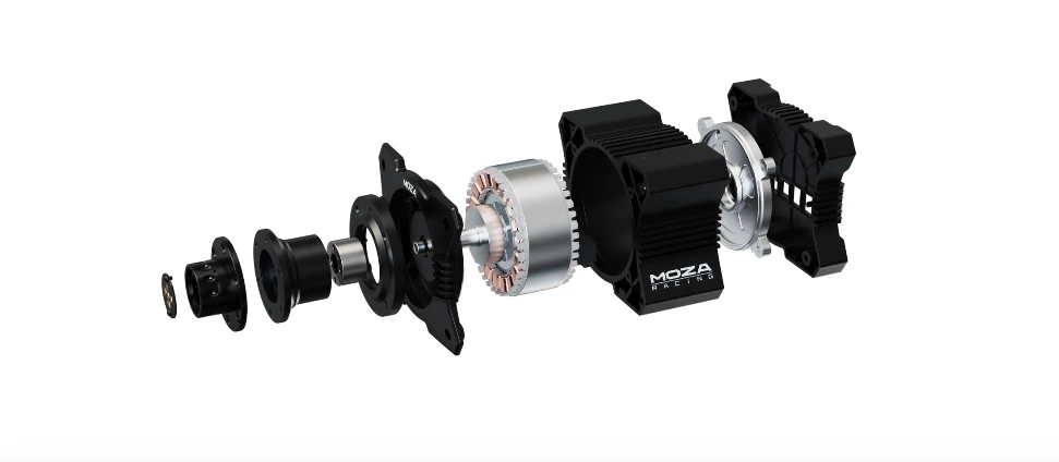 Žaidimų vairo komplektas Moza Racing MOZA R5 Racing Set (R5 DD Wheelbase, ES Wheel, SR-P Lite Pedale, Ti) aprašymas - Prekės nuotrauka