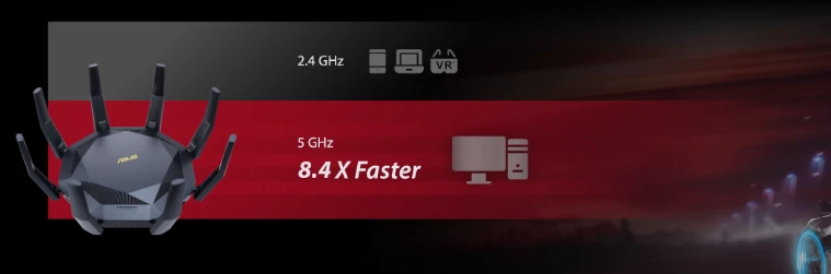 Maršrutizatorius ASUS RT-AX89X/12-stream AX6000 Dual Band WiFi 6 (802.11ax) aprašymas - Prekės nuotrauka Maršrutizatorius ASUS RT-AX89X/12-stream AX6000 Dual Band WiFi 6 (802.11ax) aprašymas - Prekės nuotrauka