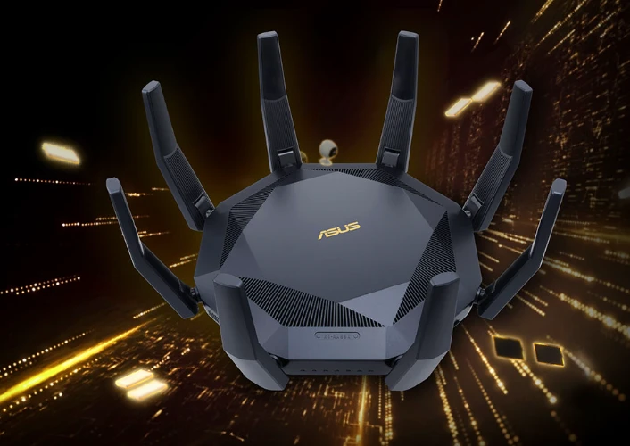 Maršrutizatorius ASUS RT-AX89X/12-stream AX6000 Dual Band WiFi 6 (802.11ax) aprašymas - Prekės nuotrauka Maršrutizatorius ASUS RT-AX89X/12-stream AX6000 Dual Band WiFi 6 (802.11ax) aprašymas - Prekės nuotrauka