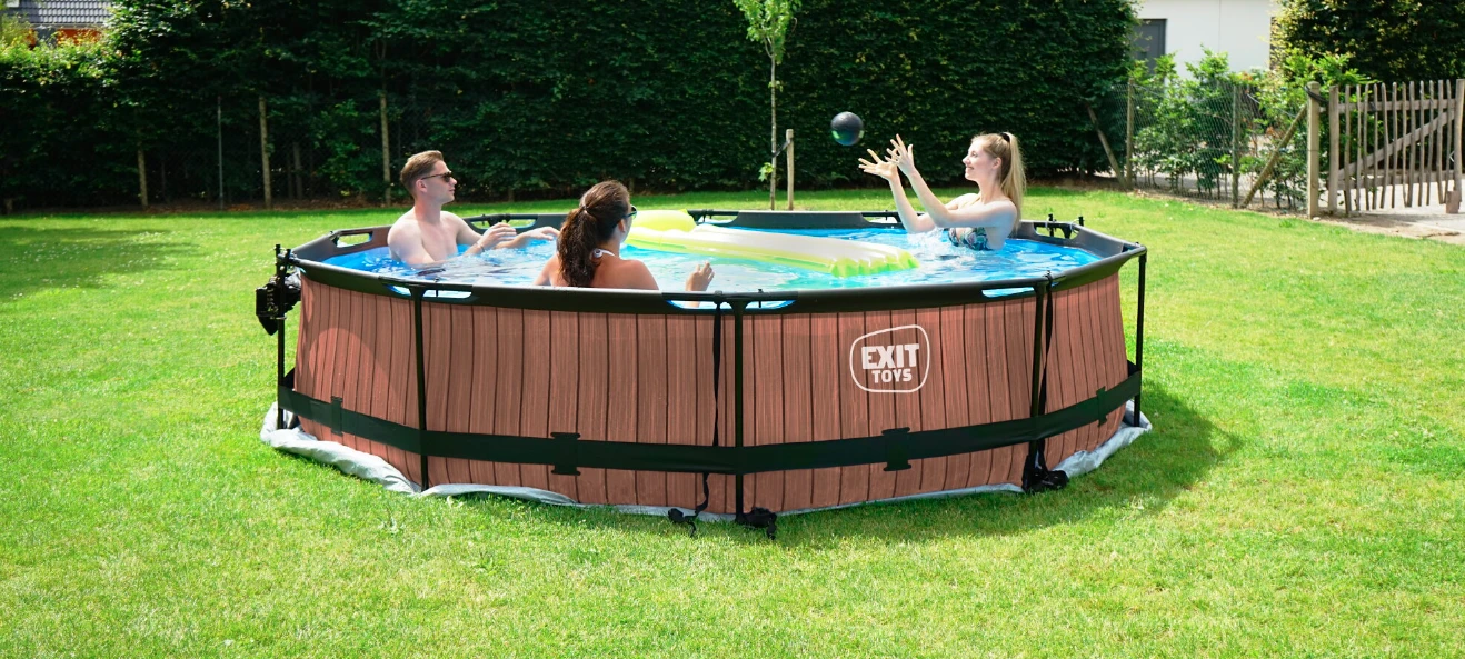 EXIT Toys Baseinas su filtru ø360x76cm, rudos spalvos aprašymas - Prekės nuotrauka