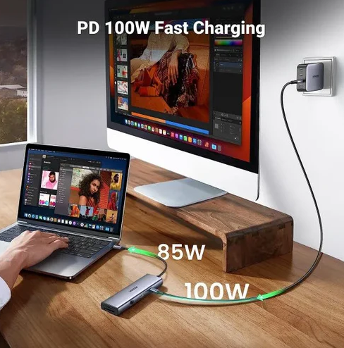 Adapteris Ugreen CM498 USB-C, 2 x USB-A + USB-C + HDMI + SD / TF + PD aprašymas - Prekės nuotrauka