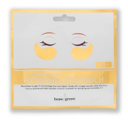 BeauuGreen Collagen & Gold Hydrogel paakių pagalvėlės su kolagenu ir auksu 2 vnt. aprašymas - Prekės nuotrauka