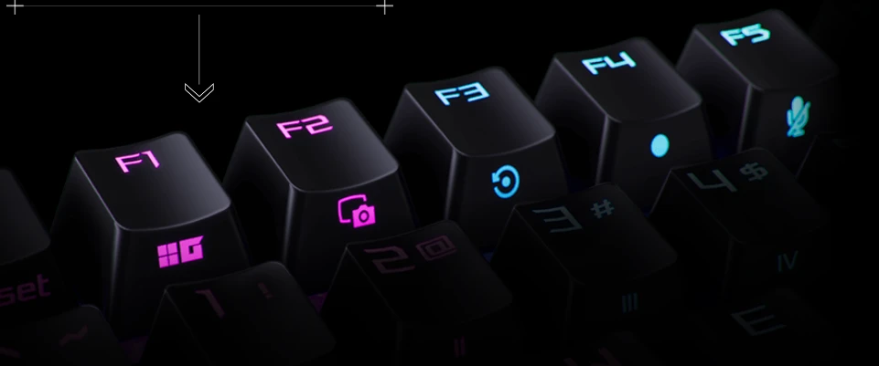 Asus ROG Strix Scope II 96 Wireless Belaidė klaviatūra, Qwerty US, NX Snow aprašymas - Prekės nuotrauka