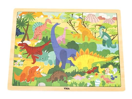 Viga Dėlionė 48 vnt. - Dinozaurai aprašymas - Prekės nuotrauka