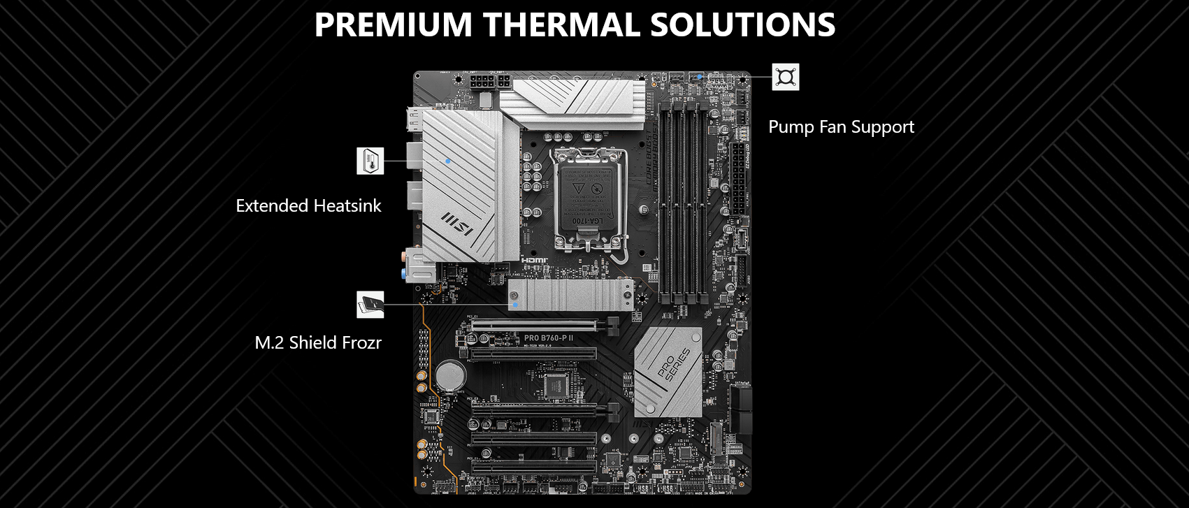 Pagrindinė plokštė MSI PRO B760-P II aprašymas - Prekės nuotrauka
