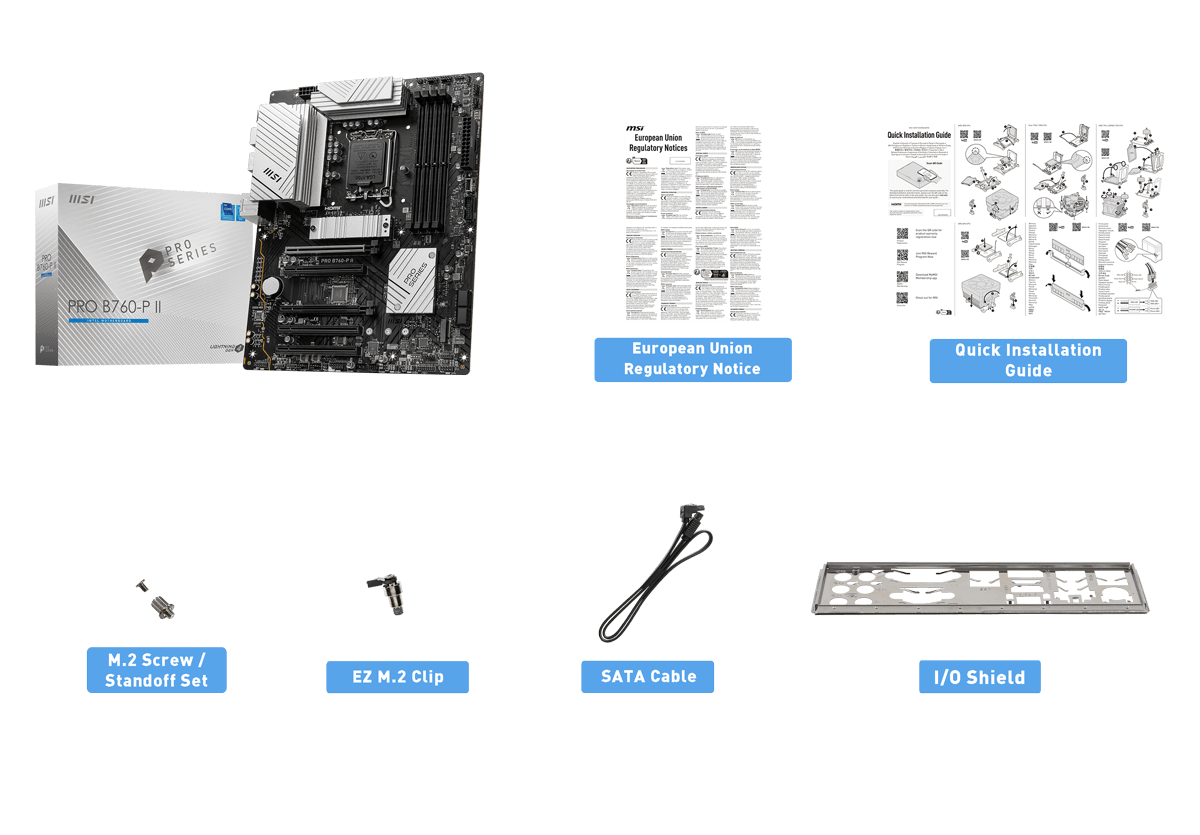 Pagrindinė plokštė MSI PRO B760-P II aprašymas - Prekės nuotrauka