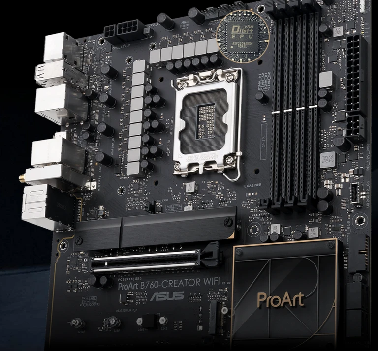 Pagrindinė plokštė ASUS PROART B760-CREATOR WIFI, LGA 1700 aprašymas - Prekės nuotrauka