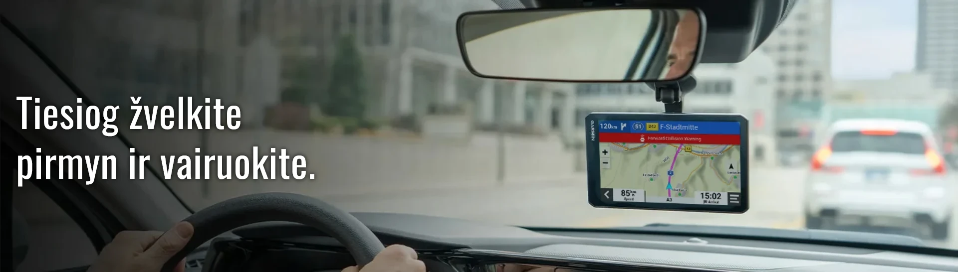 Garmin Drive 76 Navigatorius su eismo informacija ir išmaniojo telefono programėle aprašymas - Prekės nuotrauka