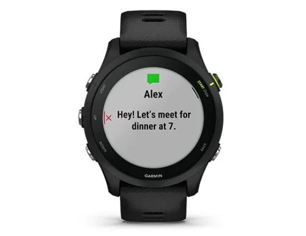 Išmanusis laikrodis Garmin Forerunner 255 Music, Juodos spalvos aprašymas - Prekės nuotrauka