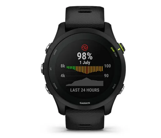 Išmanusis laikrodis Garmin Forerunner 255 Music, Juodos spalvos aprašymas - Prekės nuotrauka
