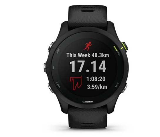 Išmanusis laikrodis Garmin Forerunner 255 Music, Juodos spalvos aprašymas - Prekės nuotrauka