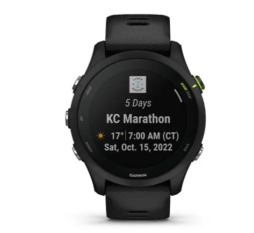 Išmanusis laikrodis Garmin Forerunner 255 Music, Juodos spalvos aprašymas - Prekės nuotrauka
