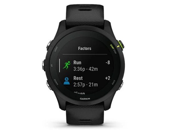 Išmanusis laikrodis Garmin Forerunner 255 Music, Juodos spalvos aprašymas - Prekės nuotrauka