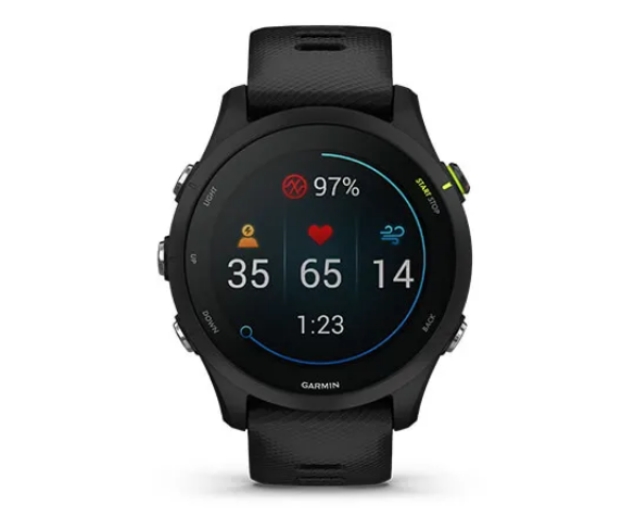 Išmanusis laikrodis Garmin Forerunner 255 Music, Juodos spalvos aprašymas - Prekės nuotrauka