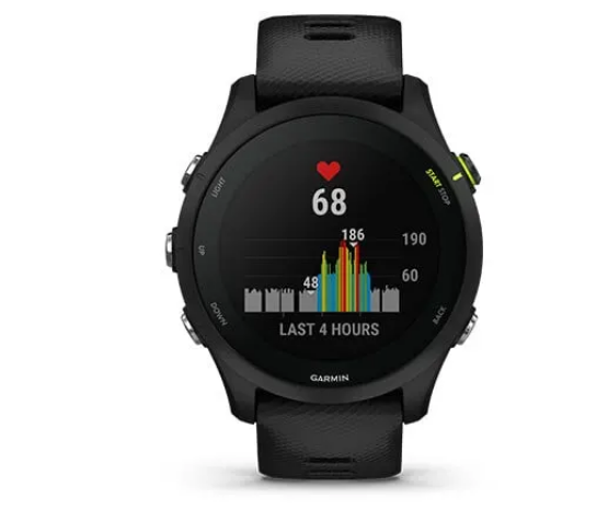 Išmanusis laikrodis Garmin Forerunner 255 Music, Juodos spalvos aprašymas - Prekės nuotrauka