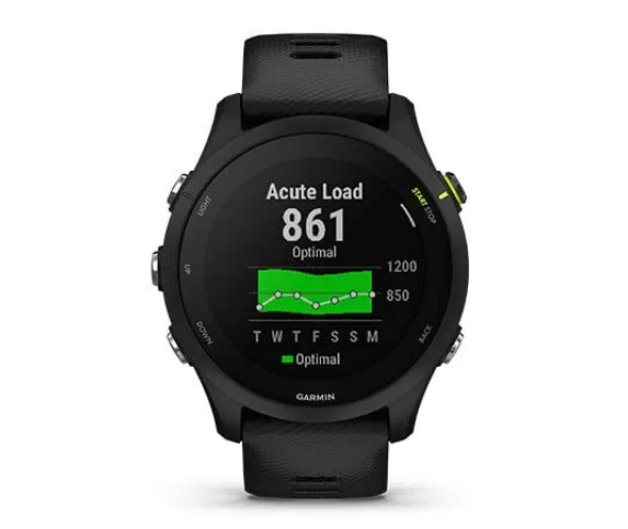 Išmanusis laikrodis Garmin Forerunner 255 Music, Juodos spalvos aprašymas - Prekės nuotrauka