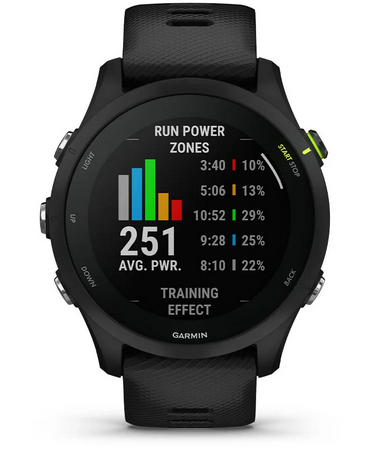 Išmanusis laikrodis Garmin Forerunner 255 Music, Juodos spalvos aprašymas - Prekės nuotrauka