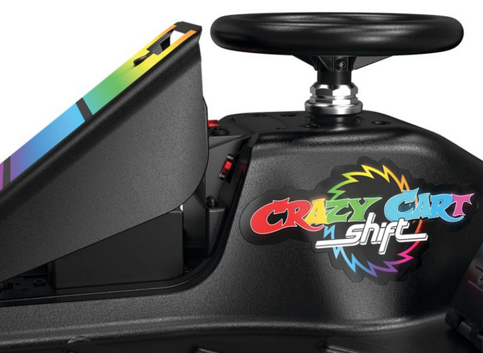 Elektrinis driftingo kartingas Razor Crazy Cart Shift 12V, šviesų šou aprašymas - Prekės nuotrauka