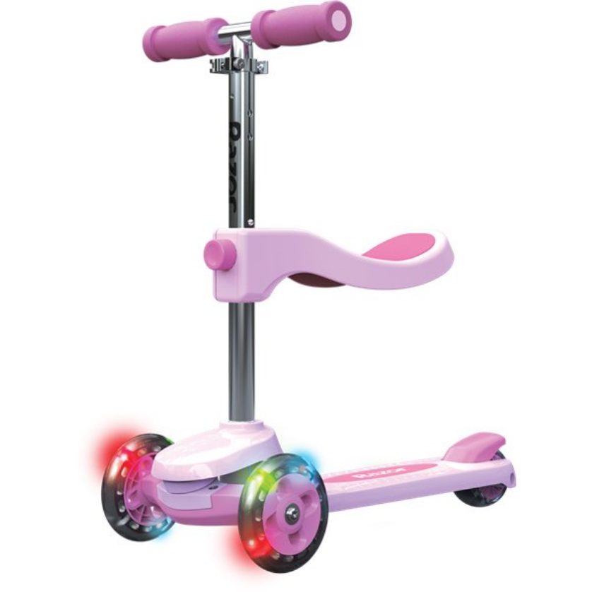 Paspirtukas Razor Rollie 2 in 1, Rožinis aprašymas - Prekės nuotrauka